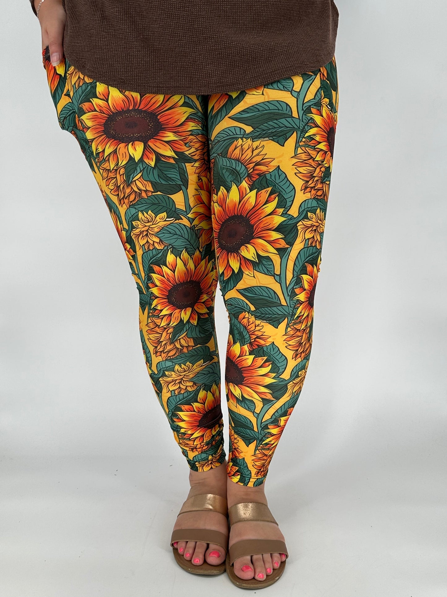 Stunning Sunflower Leggings w/ Pockets