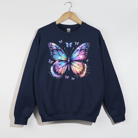 Blue Butterfly Crewneck